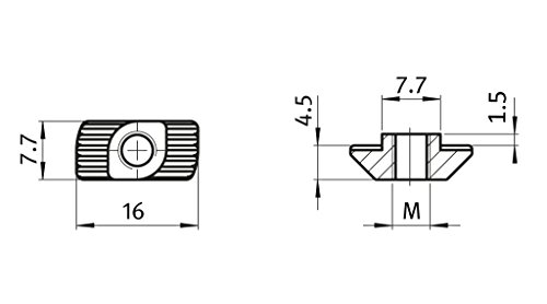 Marteau mère nut 8 M6 type B pour assembler vos structures alu