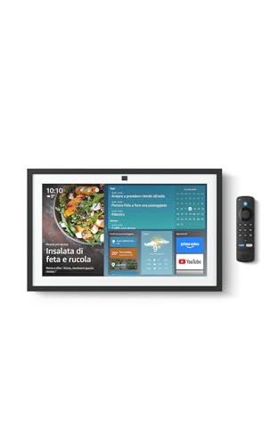 Amazon Echo Show 15 (Ultimo modello) | Schermo intelligente Full HD da 15,6” con Alexa, Fire TV integrata e telecomando vocale Alexa