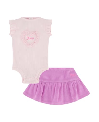Image of Juicy Couture Baby Girls' 2-piece Set, Bodysuit With Skirt