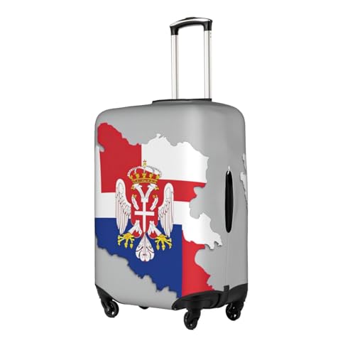 Serbia Flag Map01 Luggage Cover Suitcaseprotector Fits 18-32 Inch Luggage Custom Luggage Cover Personalized Suitcase2