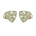 Boucled’oreille Triangle de forme de femme de 18 carats en or 52 diamants 0.26ct. Pression d'améthyste combinée