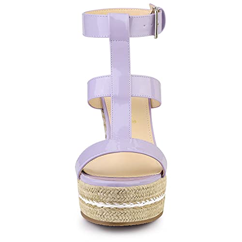 Sandales espadrilles compensées à lanières violettes style bohème chic 38 - 2
