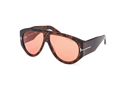 Tom Ford Womens Bronson Sunglasses Shiny Dark Havana 60/12/140