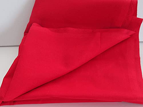 Image of M Fabrics Cotton Fabric Lining Cloth Material (Pure Cotton Unstitched Fabric, Women's Textiles Lining Material) - (40 Inches Width) (Color May Vary) Pack of (2 Meters, Red), Solid