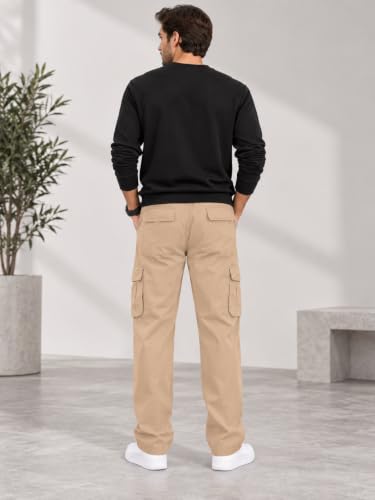 Image of Leriya Fashion Men Cargo Pants | 6 Pocket Cotton Cargo Joggers for Men | Loose Fit Stylish Pant with Pockets | Casual Baggy Trousers & Streetwear Lower (Available in Plus Size)