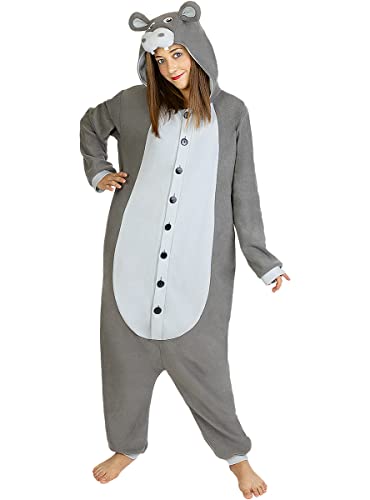 Funidelia | Déguisement Hippopotame Onesie pour Femme et Homme Taille XL Animaux - Couleur: Multicolore, Accessoire pour déguisement - Déguisements Amusants pour Vos soirées.