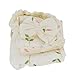 4 PCS Baby Girl Receiving Gifts Muslin Baby Sleep Sack 0-6 Months Wearable Blanket for Newborn Girls 25 by 18 Inches with Headband & 2 Burp Cloths, 100% Cotton, Floral Swaddle Transition Sack