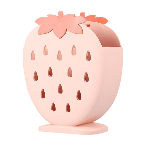 ADOCARN Organizador Colgante De Cubiertos Cocina Plástico Rosa 7.08X5.70X2.75 Pulgadas Cesta De Drenaje para Mesa Y Almacenaje Bajo Fregadero Reutilizable