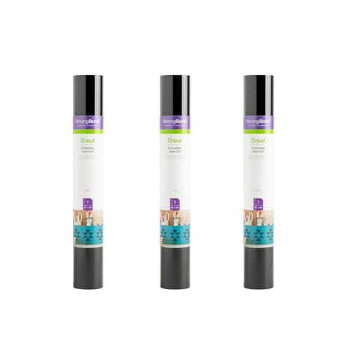 Cricut Everyday Iron-On Black 6ft Rolls - Compatible with Cricut Maker/Explore