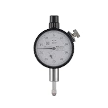 Mitutoyo 1410A Dial Indicator, 0-0.25" Range, 0.001" Graduation, High-Rigidity Bearing Plate, Stem-Bush Design for Extended Clamping, Dust-Resistant Frame for Reliable Precision Measurement