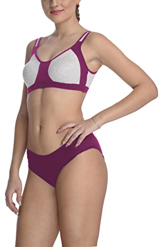 Image of StyFun Cotton Blend Sports Sets, Lingerie Set for Women, Combo Everyday Bra Panty, See Main Image to Check How Many Sets You Will Get