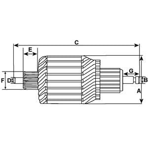 HC-Cargo F032234022 Inducido motor de arranque 99660410300 12417794952 234022