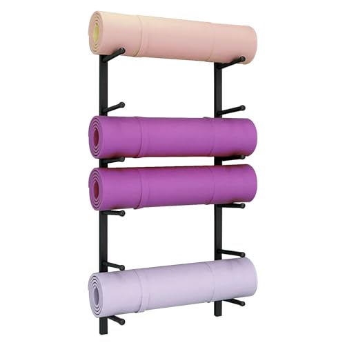 Support vertical tapis de yoga et organisateur mural serviettes