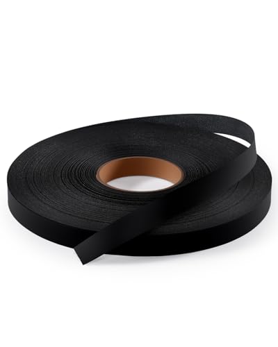 Image of Melamine Edge Banding Black 3 /4 inch x 250 ft Veneer Edging Easy Application Iron on Edge Banding Tape for Cabinet Plywood Repairs Furniture Restoration