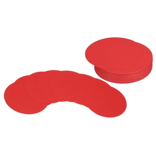 Papier cartonné en forme de cercle de 4 pouces rouge PATIKIL pour loisirs créatifs x50