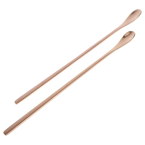 DECOMELODY 2個爬虫類用食餌スプーン ステンレス製 小動物用 給餌器 ロングハンドル 使いやすいペットフードスクープ