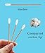 200PCS 6-Inch Wooden Sterile Cotton Swabs - Individually Wrapped for Home Health & Beauty Care - Ideal for Ear Cleaning, Makeup, Jewelry & Piercing Aftercare (6 Inch Long, Count, 200)
