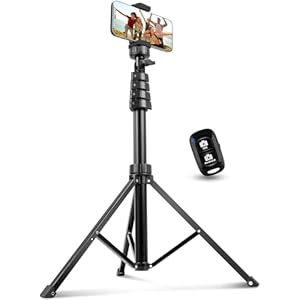 Aureday 62″ Phone Tripod Accessory Kits, Camera & Cell Phone Tripod Stand with Wireless Remote and Universal Tripod Head Mount, Perfect for Selfies/Video Recording/Vlogging/Live Streaming
