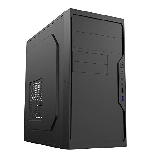 CiT Work PC Case, Micro-ATX, Minimalist Design, Spacious Interior, Room To Mount Three Fans, Two USB...