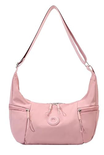 Image of WildHorn Nylon Shoulder Sling Bag for Women | Lightweight Crossbody Travel Bag with Multiple Zipper Pockets | Everyday Casual Handbag with Adjustable Strap (30 x 28 x 10 cm)