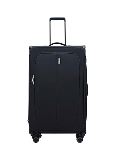 Image of AMERICAN TRAVELLER Rosemont 28" Large Soft Trolley Suitcase | Expandable Fabric | Silent 360° Spinner Wheels | TSA Lock | Lightweight Softshell Travel Luggage | 2-Year Warranty – Black