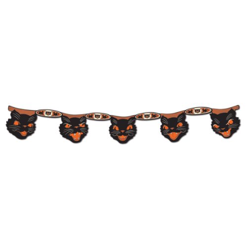 Beistle Jointed Cat Streamer, 7-Inch by 4-Feet
