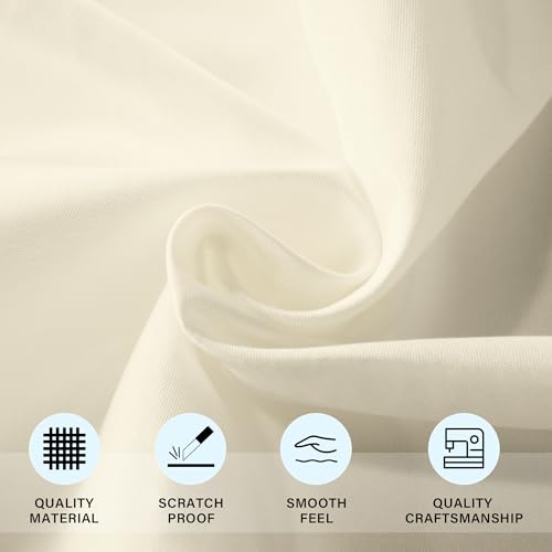 Image of 12 Pack Table Cloth 60 x 102 Inch, Rectangle Tablecloth, Stain and Wrinkle Resistant Washable Polyester Table Cover for Buffet Party, Dinner, Weddings and Camping, Ivory