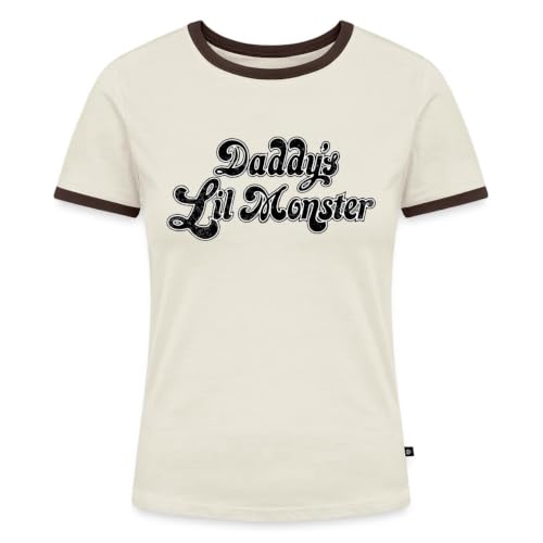 Image of Spreadshirt Harley Quinn Daddy's Lil Monster Women's Ringer T-Shirt