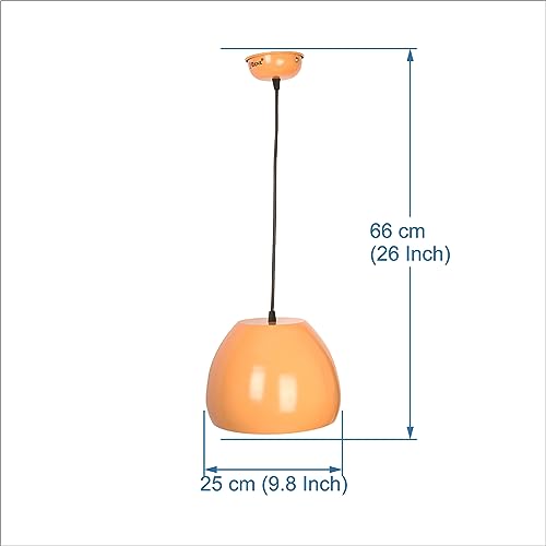 Image of Ken Hanging Light MS 25 cm, (Peach, Pack of 1 Pc)