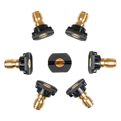 Pressure Washer Tips, 65 Degree Power Washer Soap Nozzles, 1/4 Inch Quick Connector, 7 Pack Replacement Nozzles for Power Washer, Rated Up to 4000 PSI