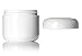 Premium Vials - 12 Pcs, White Double Wall Plastic Jars with Dome Lid (1 OZ, White)