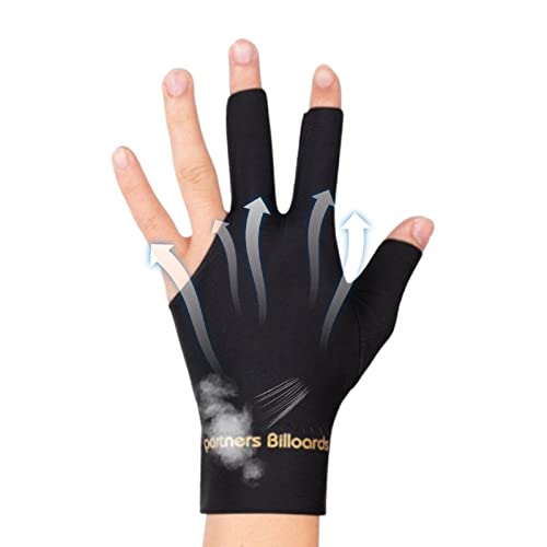 Three Finger Billiard Gloves,Pool Three-Finger Gloves | Slip-Proof Billiard Gloves Left Hand Protective Gloves for Men Women Teenagers Beginner Pert-us
