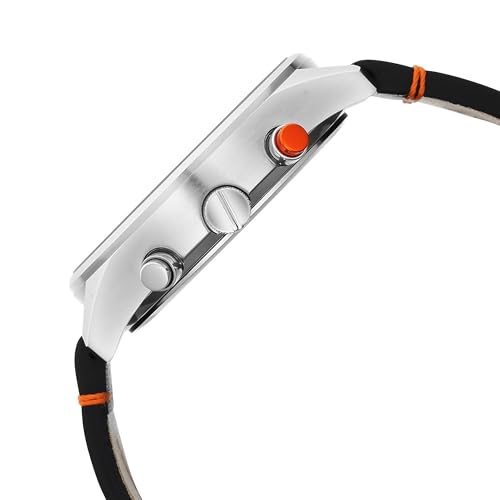 Image of Fastrack Opulence Quartz Chronograph Black Dial Black Leather Strap Watch for Guys - NT3315KL01