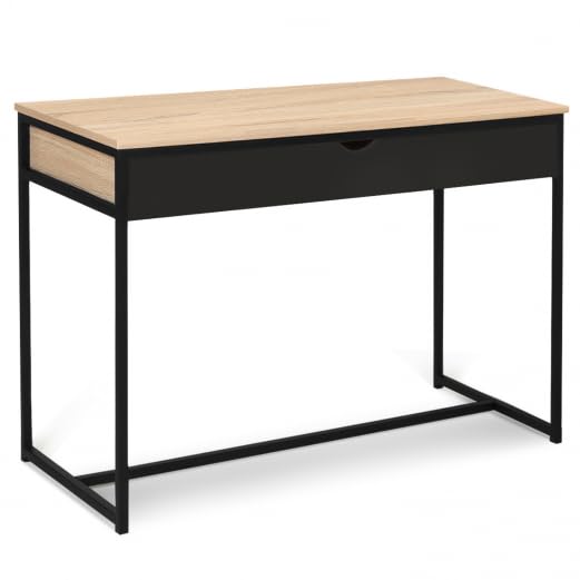 IDMarket Boston - Escritorio con 1 cajón, color negro