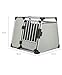 TRIXIE Hunde-Transportbox Aluminium in silber – L: 93 × 64 × 74 cm, stabile und geräuscharme Hundebox mit abgeschrägten Seiten, Sicherheitsverschluss & rutschfester Liegematte – 39344
