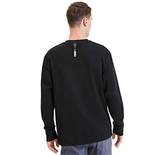 PUMA Nu-Tility Crew Felpa, Uomo, Black, L