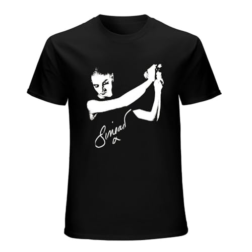 EVERBAB Men's Sinead O'Connor Signature T-Shirt Sinead O Connor Shirt Black M