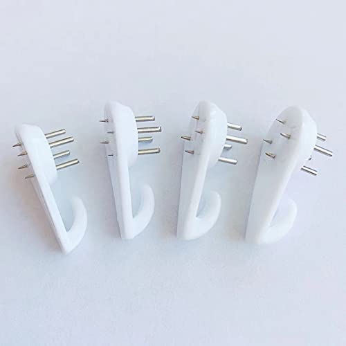 Image of Invisible Nail Screws 5PCS Kjiaiyuo White Powerful Concrete Hard Wall Picture Hooks Non-Trace Hanging Hook Traceless Nail Wall Hook for Picture Photo (3cm /1.18 Length)