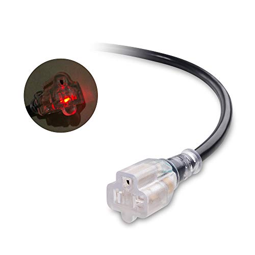 Cable Matters Outdoor Rated 12 Awg Heavy Duty 20 Amp Extension Cord 25 Ft Power Cable With Led Light (Nema 5-20P To Nema 5-20R) #TOP3
