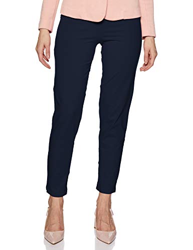 Image of Rupa Women's High Rise Softline Cotton Blend Knitted Pant with Zip Pocket,All-Purpose Fashion for Western, Ethnic, and Casual Wear - Full-Length, Solid Color, Pack of 1