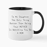 Jkfolo The Only Thing Better Than Being Your Mom is Watching You Be a Mom - To My Daughter Mug,Heartfelt Christmas Gift from Mother to Daughter (Black)