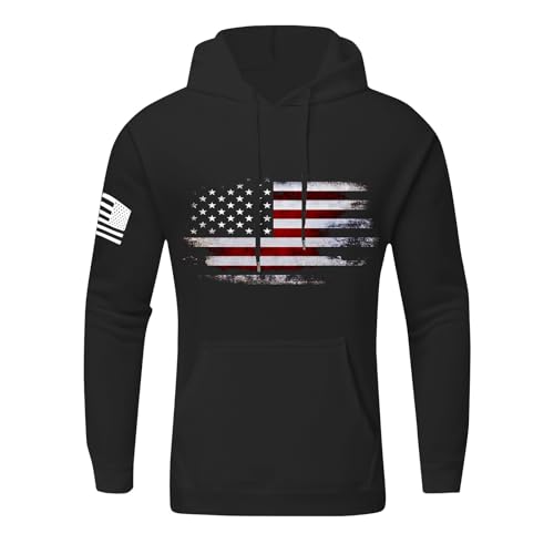 Ymosrh Men's Patriotic Hoodies USA Flag Print Hoodie Unisex Hooded Sweatshirt Pullover Casual Fashion Hoodies, M-6XL2