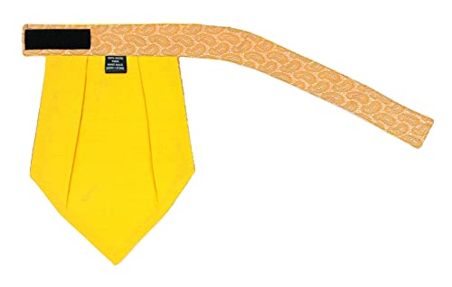Image of formal cravat set for men with pocket square Men's Cravat Necktie, Self Design Microfiber Dark Multi color Free Size
