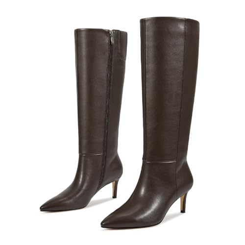 Image of wetkiss Knee High Boots - Pointed Toe & Kitten Heel & Side Full Zipper