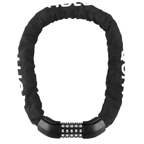 Homoto Bicicleta Candado, Cadena de Bicicleta Antirrobo con Contraseña 8 mm de espesor, Candado de Acero de Protección Solar de Alta Seguridad para Puerta de Bicicleta Motocicleta Scooter
