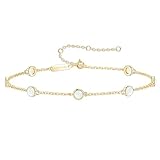 KristLand Women Bracelets Opal Bracelets with Silver Hand Chain 925 Sterling Silver White Gold Plated Jewelry Party Birthday Gifts for Ladies Girl