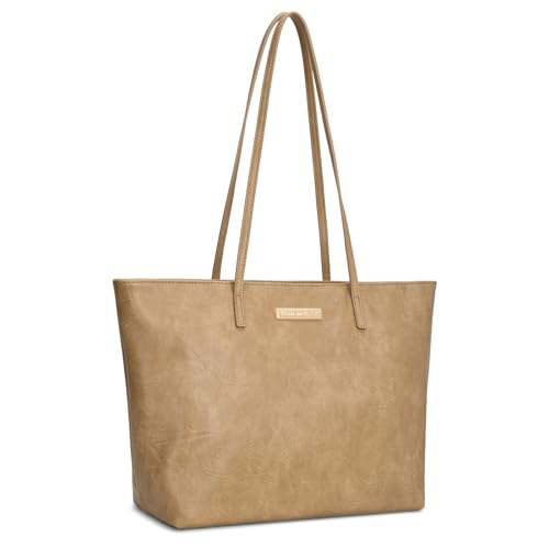 Image of Montana West Medium Tote Bags for Women Shoulder Handbag with Zipper Lightweight Everyday Purse for Work, Travel, or Shopping