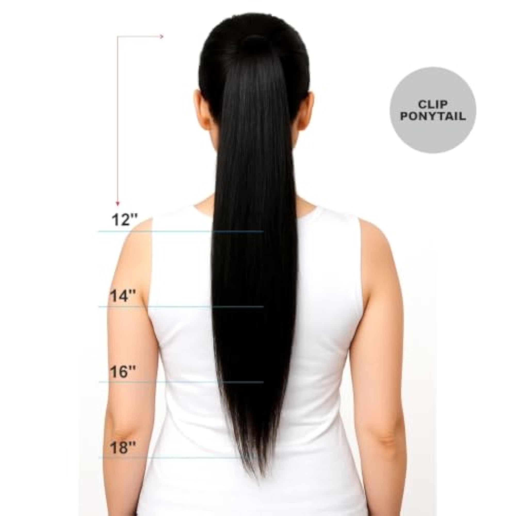 100% Human Claw Clip Ponytail Extension for Women