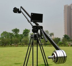 GOWE 2.4M 8ft Fluid pan head Camera Crane Jibs Jib Arm Crane for Video Studio DSLR photography