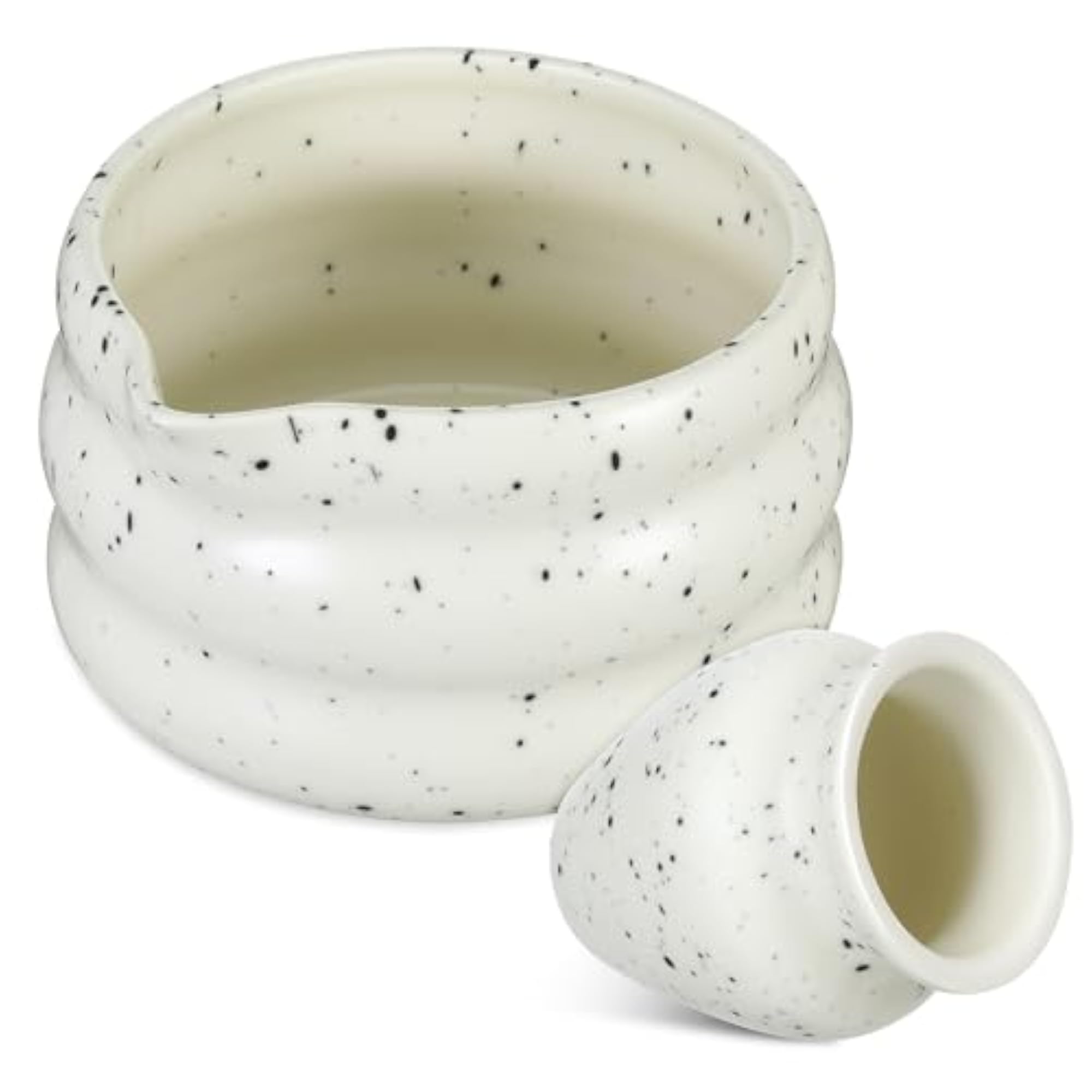 Japanese Matcha Tea Set with Ceramic Bowl and Whisk